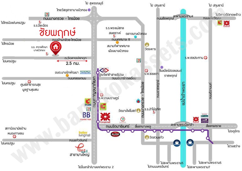 แผนที่ ชัยพฤกษ์ วัดลาดปลาดุก