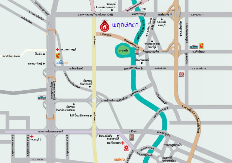 แผนที่ พฤกษ์ลดา ราชพฤกษ์-345