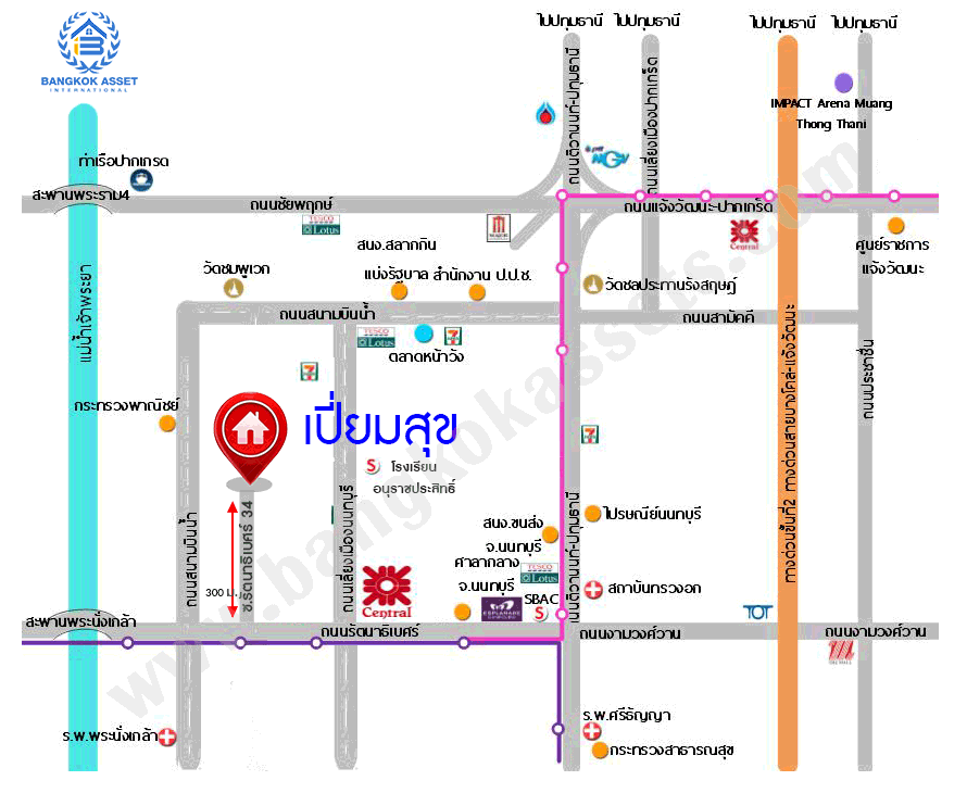 บ้านมือสองตกแต่งใหม่ ใกล้รถไฟฟ้า! ม.เปี่ยมสุข รัตนาธิเบศร์-พระนั่งเกล้า (ซ.รัตนาธิเบศร์38) บ้านพร้อมอยู่ เนื้อที่ 19.5 ตร.ว. ครบครันทุกฟังก์ชั่น 3นอน 2น้ำ ครัวเคาน์เตอร์+โรงรถ บนทำเลโซนเมือง! สะดวกทุกการเดินทาง ใกล้เซ็นทรัลรัตนาธิเบศร์ และสถานที่ราชการหลายแห่ง หน้าโครงการห่างจาก MRT สะพานพระนั่งเกล้า เพียง 1กม.