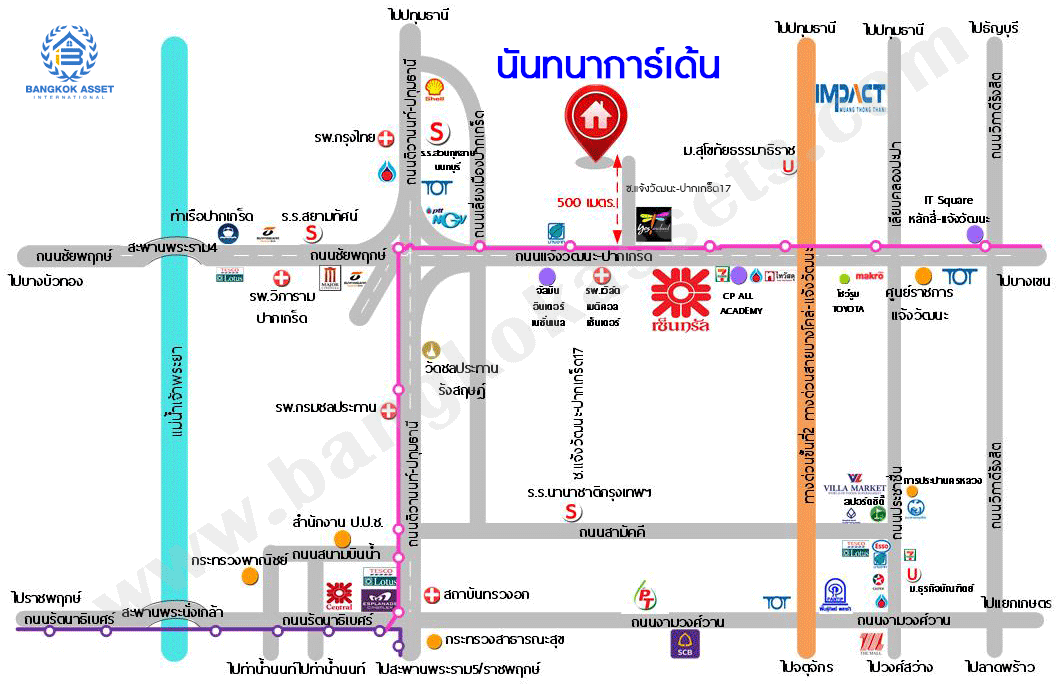 บ้านมือสองตกแต่งใหม่ คุณภาพแบรนด์ Property Perfect ใกล้เซ็นทรัลแจ้งวัฒนะ เพียง 800 เมตร โครงการ นันทนาการ์เด้น แจ้งวัฒนะ ทาวน์โฮม 3 ชั้นพร้อมอยู่ เนื้อที่ 18 ตร.ว. ฟังก์ชั่น 3 ห้องนอน 3 ห้องน้ำ เล่นระดับพื้นภายในแบ่งเป็นสัดส่วน ครบครันทั้งครัวเคาน์เตอร์ และที่จอดรถส่วนตัว บนทำเลดีที่สุด! รองรับรถไฟฟ้าสายสีชมพู ใกล้กับจุดทางด่วนแจ้งวัฒนะ และเมืองทองธานี