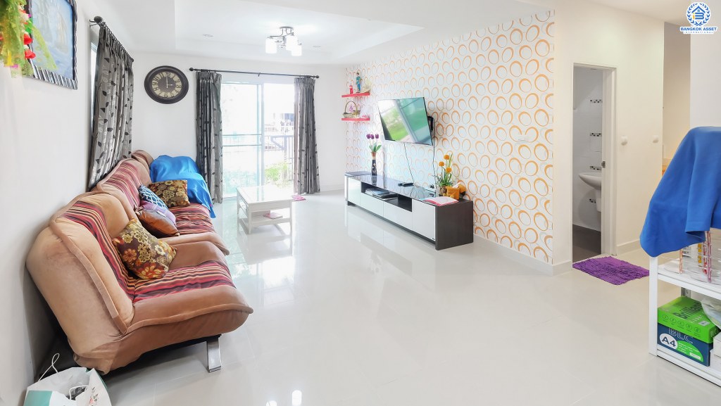 บ้านแฝดมือสองนนทบุรี ม.เพอร์เฟคพาร์คเฟส5 บางใหญ่-กาญจนาฯ (ซ.วัดพระนอน) บ้านพร้อมอยู่ ตกแต่งสไตล์อบอุ่น เนื้อที่ 36.7 ตร.ว. ฟังก์ชั่น 3 ห้องนอน 2 ห้องน้ำ 2 ที่จอดรถ +แอร์ ,ปั๊มน้ำ โครงการเงียบสงบ พร้อม facilitys ครบครัน! ทำเลใกล้วงแหวนกาญจนาฯ , Central Westgate และรถไฟฟ้าสายสีม่วง...