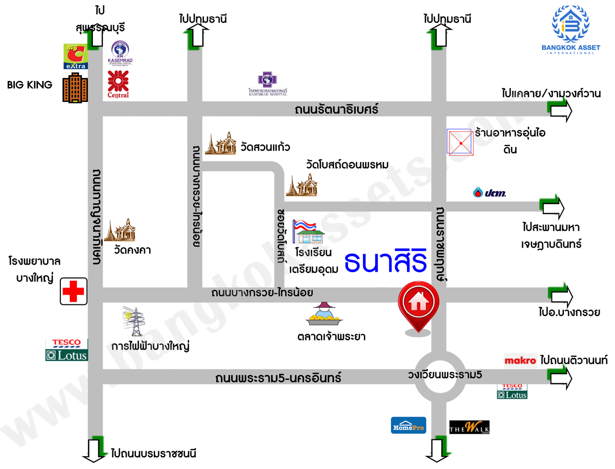 บ้านมือสองตกแต่งใหม่ จากแบรนด์ แสนสิริ ห้องมุม! โครงการ ธนาสิริ ปิ่นเกล้า-ราชพฤกษ์ กว้างขวางเทียบเท่าบ้านเดี่ยว เนื้อที่ 44.8 ตร.ว. 3 ห้องนอน 3 ห้องน้ำ 2 ที่จอดรถ บนทำเลติดถนนราชพฤกษ์ ใกล้วงเวียนพระราม5 ราคาพิเศษสุด!