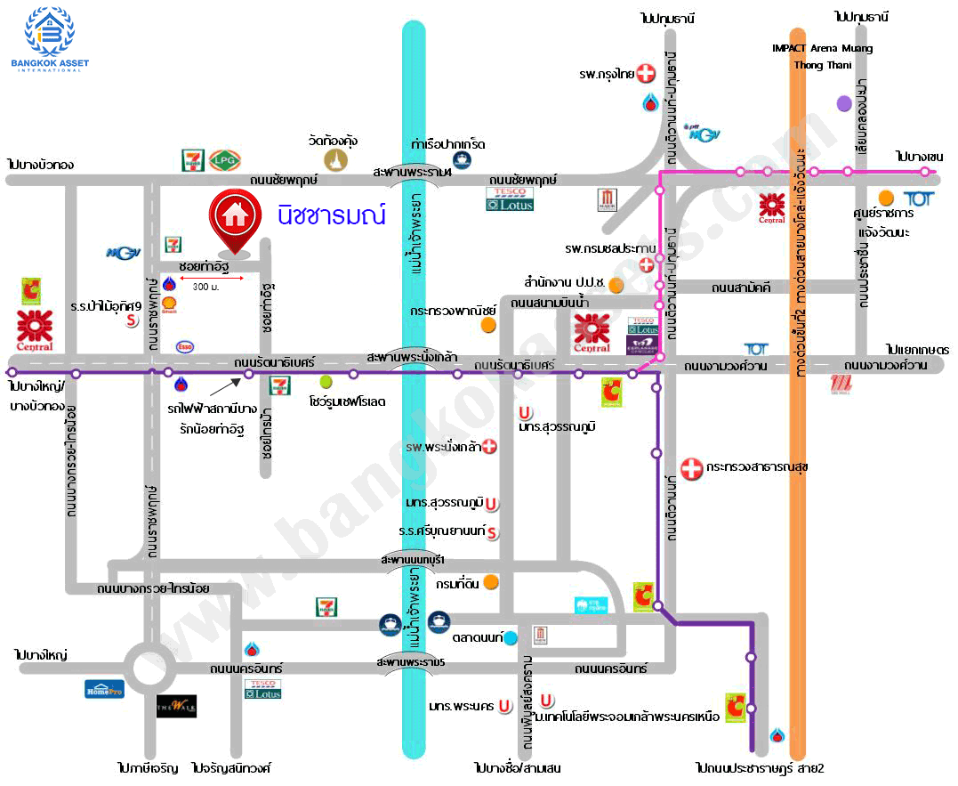 บ้านเดี่ยวมือสองนนทบุรี ม.นิชชารมณ์ ราชพฤกษ์-รัตนาธิเบศร์ หลังใหญ่ พร้อมอยู่ เนื้อที่ 50.8 ตร.ว. ฟังก์ชั่น 3 ห้องนอน 3 ห้องน้ำ (ห้องน้ำแยกโซน) จอดรถได้ 2 คัน บนทำเลดีที่สุด! เข้า-ออกได้หลายเส้นทาง เข้าเมืองก็สะดวก ใกล้รถไฟฟ้าสถานี "บางรักน้อยท่าอิฐ" คุ้มค่า ราคาไม่แพง!