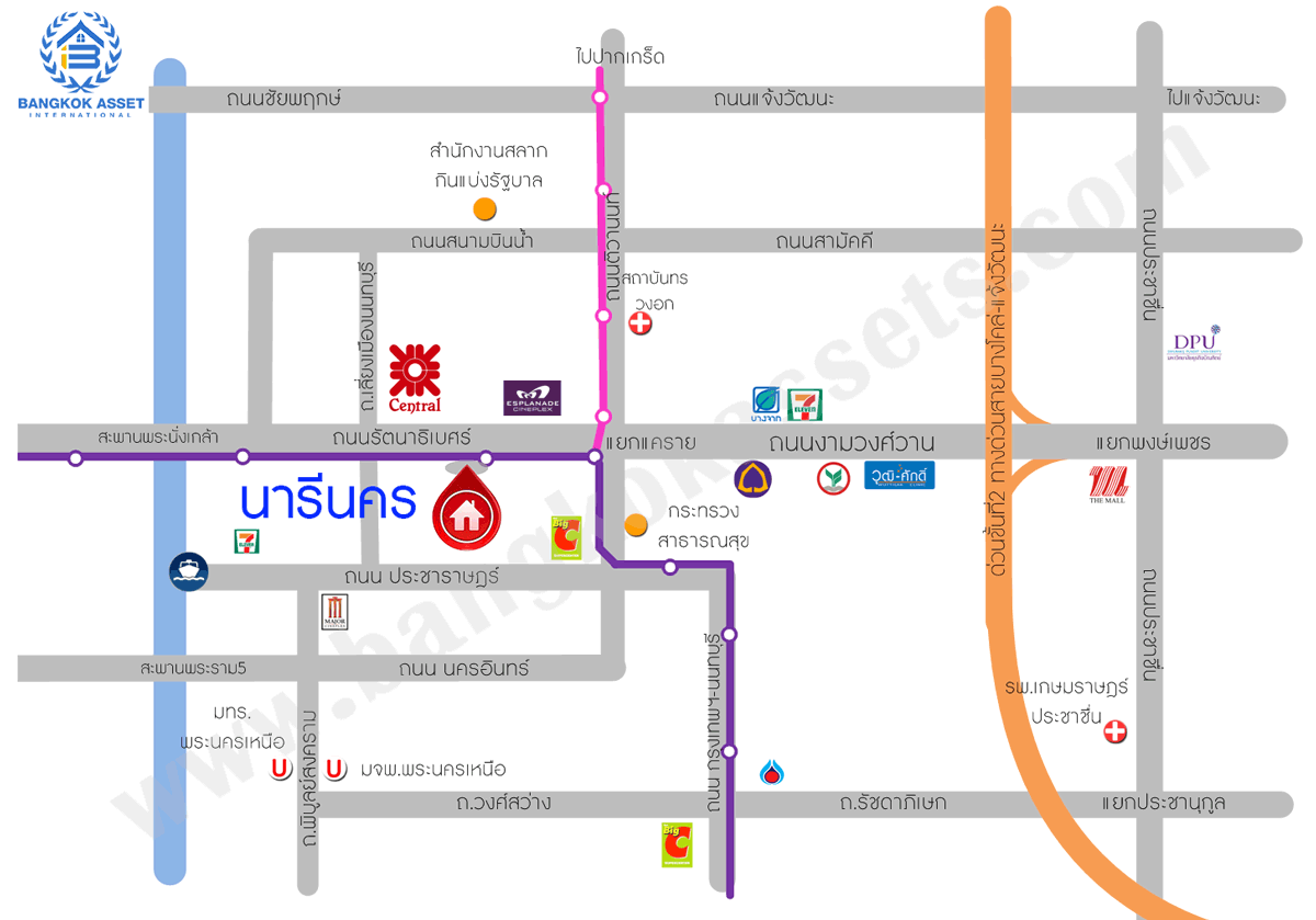 บ้านมือสองตกแต่งใหม่ ใกล้รถไฟฟ้า! ม.นารีนคร ติดถนนรัตนาธิเบศร์ พร้อมอยู่ แต่งครบดีไซน์ทันสมัย ฟังก์ชั่น 2 ห้องนอนใหญ่ 2 ห้องน้ำ ต่อเติมครัวเคาน์เตอร์ และโรงรถ บนทำเลดีที่สุด! ใกล้เซ็นทรัลรัตนาธิเบศร์ และรถไฟฟ้า สถานี"บางกระสอ"...