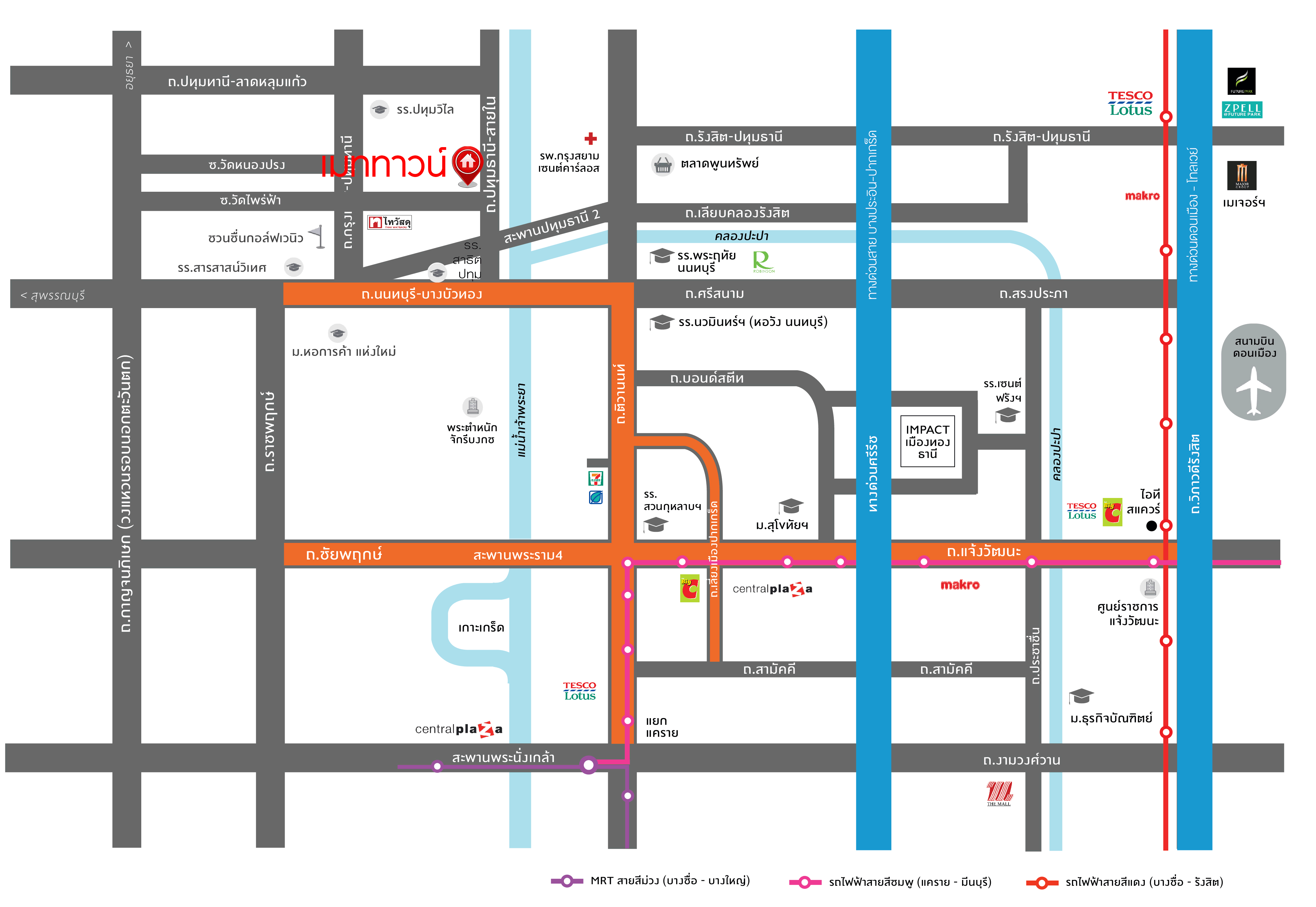 ทาวน์เฮ้าส์มือสอง สไตล์โมเดิร์น แบรนด์แสนสิริ* ม.เมททาวน์ ปทุมธานี-ติวานนท์ เนื้อที่ 17.8 ตร.ว. ฟังก์ชั่น 3 ห้องนอน 2 ห้องน้ำ พร้อมอยู่ ส่วนกลางครบครัน บนทำเลเดินทางสะดวก ติดถนนใหญ่ ใกล้โรงเรียนหอวังฯ และทางด่วนศรีสมาน...