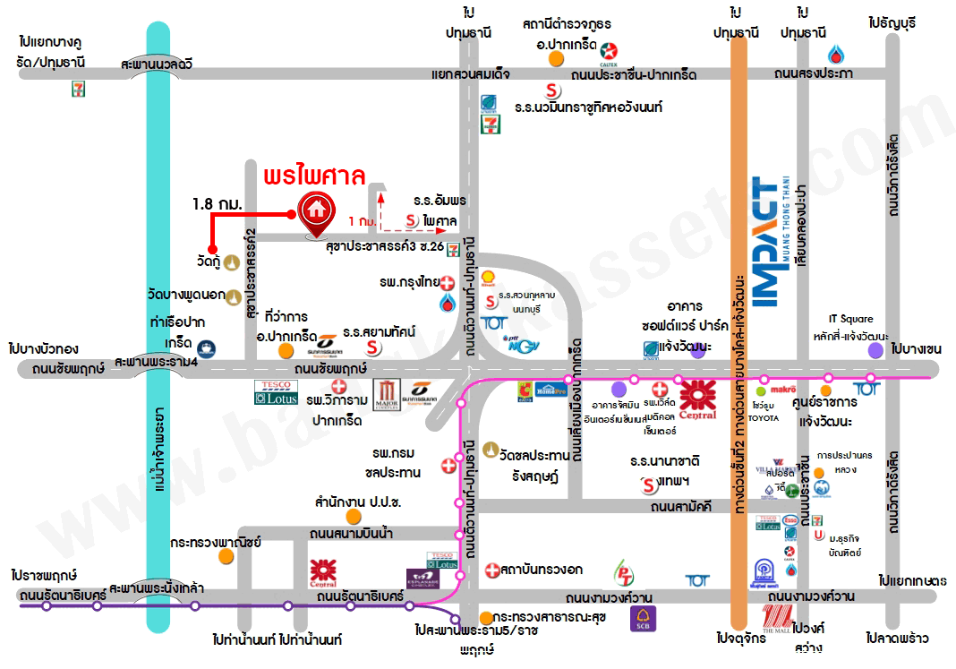 ทาวน์เฮ้าส์มือสองนนทบุรี ห้องมุม ม.พรไพศาล ติวานนท์-ปากเกร็ด เนื้อที่ 26 ตร.ว. ฟังก์ชั่น 3 ห้องนอน 2 ห้องน้ำ ต่อเติมครบ พร้อมอยู่ บนทำเลเยี่ยม ใกล้เซ็นทรัลแจ้งวัฒนะ และรถไฟฟ้าสายสีชมพู...