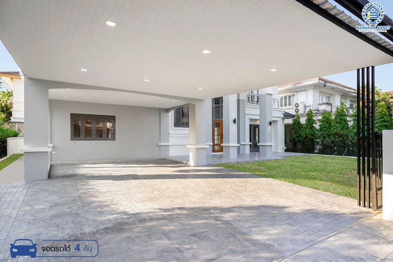 บ้านมือสองตกแต่งใหม่ คฤหาสน์หลังใหญ่เท่าที่เคยมี!! เนื้อที่ 115.5 ตร.ว. ม.มัณฑนา ปิ่นเกล้า-กาญจนาภิเษก (ซ.วัดพระเงิน) บนพื้นที่ใช้สอยเกือบ 400 ตร.ม. ฟังก์ชั่นจัดเต็ม 5 ห้องนอน 4 ห้องน้ำ 4 ที่จอดรถ เดินทางสะดวก บนทำเลติดถนนใหญ่ ใกล้เซ็นทรัลเวสต์เกต รถไฟฟ้าสายสีม่วง "สถานีตลาดบางใหญ่" และทางด่วนศรีรัช!