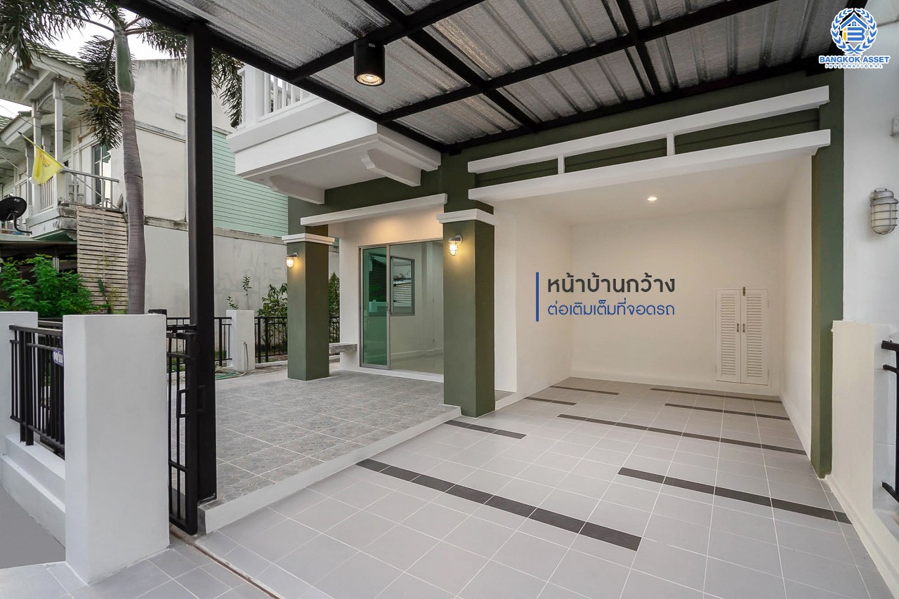 บ้านมือสองตกแต่งใหม่ ม.เดอะวิลล่า ราชพฤกษ์-ท่าอิฐ โซนต้นโครงการ #ห้องมุม หลังใหญ่ เนื้อที่ 24 ตร.ว. คุณภาพแบรนด์ Property Perfect ฟังก์ชั่นครบ! 3 ห้องนอน 2 ห้องน้ำ บนทำเลเยี่ยมเชื่อมต่อทั้งถ.รัตนาธิเบศร์ และถ.ราชพฤกษ์ และเพียง 10 นาที ถึงรถไฟฟ้า "สถานีบางรักน้อยท่าอิฐ"