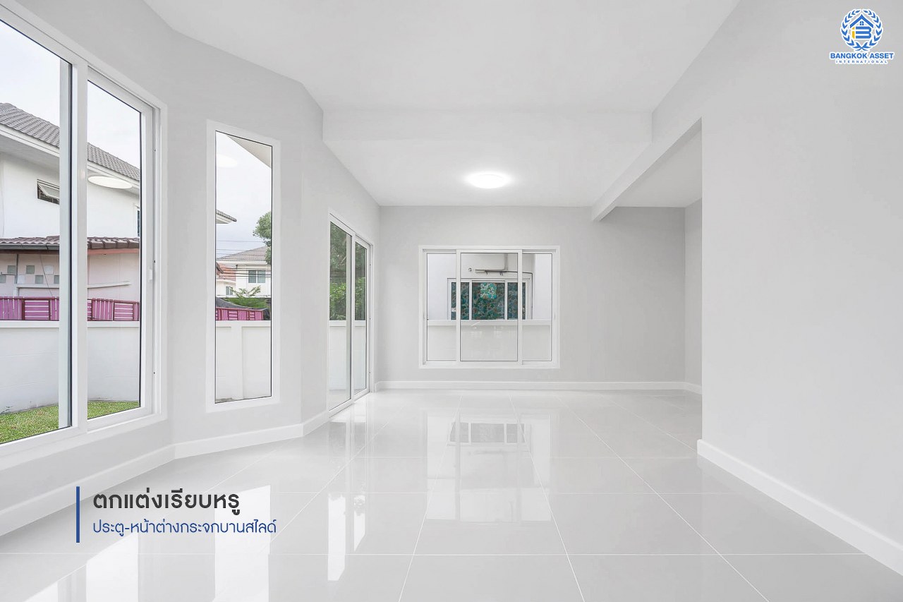 บ้านมือสองตกแต่งใหม่ ม.เพอร์เฟคพาร์ค พระราม5-บางใหญ่ (ซ.วัดพระนอน) ตกแต่งสไตล์อบอุ่น คุณภาพแบรนด์ Property perfect เนื้อที่ 59 ตร.ว. พื้นที่ข้างบ้านกว้าง ฟังก์ชั่น 3 ห้องนอน 3 ห้องน้ำ 2 ที่จอดรถ  ทำเลใกล้วงแหวนกาญจนาฯ , Central Westgate และรถไฟฟ้าสายสีม่วง "สถานีตลาดบางใหญ่"