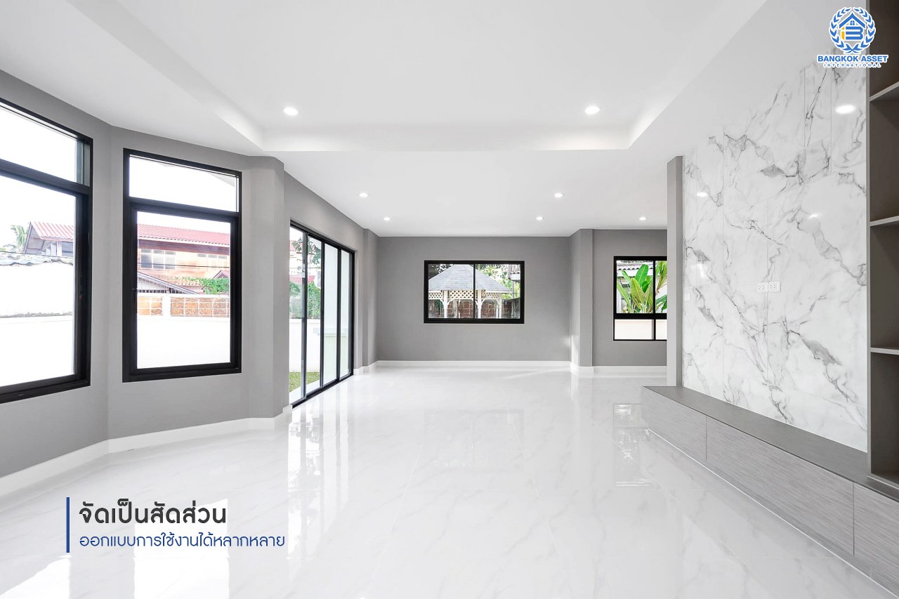 บ้านมือสองตกแต่งใหม่ หลังใหญ่พิเศษ! เนื้อที่ 154 ตร.ว. ม.มัณฑนา ปิ่นเกล้า-กาญจนาภิเษก (ซ.วัดพระเงิน) บนพื้นที่ใช้สอยกว่า 306.5 ตร.ม. ฟังก์ชั่นจัดเต็ม 4 ห้องนอน(มีห้องแม่บ้าน) 4 ห้องน้ำ 2 ที่จอดรถ เดินทางสะดวก บนทำเลติดถนนใหญ่ ใกล้เซ็นทรัลเวสต์เกต รถไฟฟ้าสายสีม่วง "สถานีตลาดบางใหญ่" และทางด่วนศรีรัช!