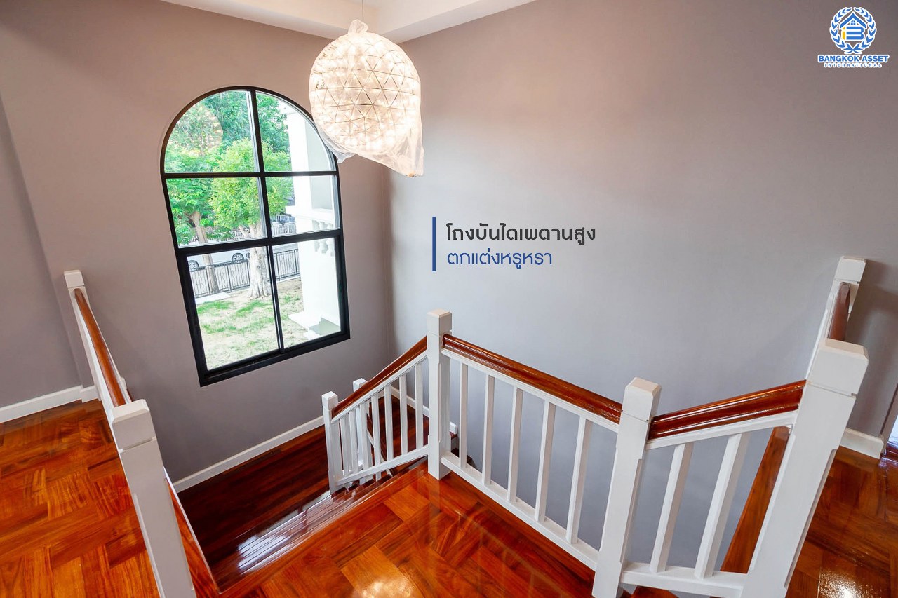 บ้านมือสองตกแต่งใหม่ หลังใหญ่พิเศษ! เนื้อที่ 154 ตร.ว. ม.มัณฑนา ปิ่นเกล้า-กาญจนาภิเษก (ซ.วัดพระเงิน) บนพื้นที่ใช้สอยกว่า 306.5 ตร.ม. ฟังก์ชั่นจัดเต็ม 4 ห้องนอน(มีห้องแม่บ้าน) 4 ห้องน้ำ 2 ที่จอดรถ เดินทางสะดวก บนทำเลติดถนนใหญ่ ใกล้เซ็นทรัลเวสต์เกต รถไฟฟ้าสายสีม่วง "สถานีตลาดบางใหญ่" และทางด่วนศรีรัช!