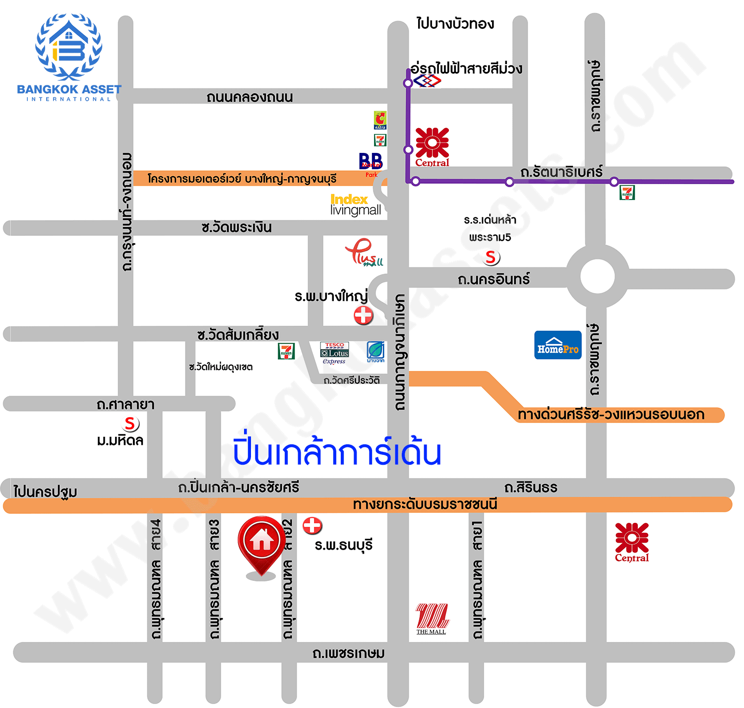 บ้านมือสองตกแต่งใหม่ ม.ปิ่นเกล้าการ์เด้นซิตี้ พุทธมณฆลสาย 2 หลังใหญ่ เนื้อที่ 62.3 ตร.ว. บรรยากาศเป็นส่วนตัว ฟังก์ชั่น 5 ห้องนอน (มีห้องแม่บ้าน) 3 ห้องน้ำ พร้อม Living Room กว้างขวาง บนทำเลเดินทางสะดวก ทางคู่ขนานลอยฟ้าบรมราชชนนี  และเพียง 10 นาทีถึงเซ็นทรัลปิ่นเกล้า