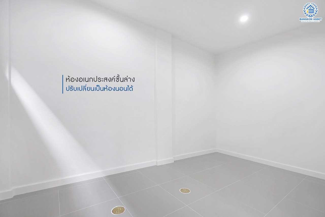 บ้านมือสองตกแต่งใหม่ บนทำเลที่ดีที่สุด! หน้าโครงการติด MRT "สถานีไทรม้า" ม.ซื่อตรง พระนั่งเกล้า-ท่าอิฐ ทาวน์เฮ้าส์หลังใหญ่ระดับบ้านแฝด เนื้อที่ 34.3 ตร.ว. ฟังก์ชั่นจัดเต็ม 4 ห้องนอน 2 ห้องน้ำ ทำเลใกล้ Central รัตนาธิเบศร์ และทางด่วนงามวงศ์วาน...