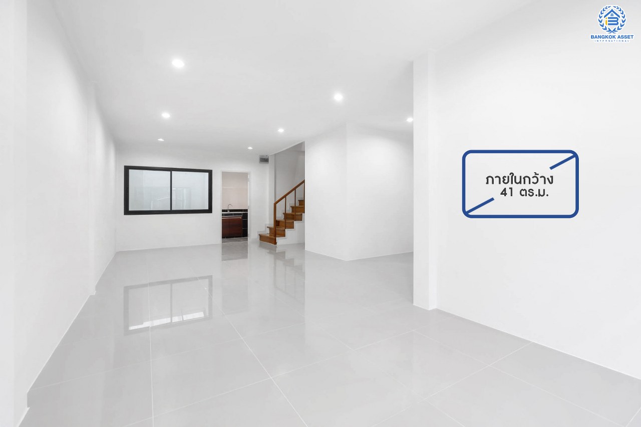 บ้านมือสองตกแต่งใหม่ ทาวน์เฮ้าส์หลังใหญ่ เนื้อที่ 24.1 ตร.ว. ม.บิวตี้เฮ้าส์3 ราชพฤกษ์-กาญจนาฯ ฟังก์ชั่น 3 ห้องนอน 2 ห้องน้ำ กว้างขวางด้วยพื้นที่ใช้สอยถึง 186 ตร.ม. พร้อมทุกการเข้าอยู่ บนทำเลสุดสะดวก ใกล้ The Walk และทางด่วนศรีรัช...