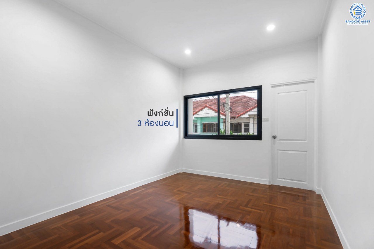 บ้านมือสองตกแต่งใหม่ ทาวน์เฮ้าส์หลังใหญ่ เนื้อที่ 24.1 ตร.ว. ม.บิวตี้เฮ้าส์3 ราชพฤกษ์-กาญจนาฯ ฟังก์ชั่น 3 ห้องนอน 2 ห้องน้ำ กว้างขวางด้วยพื้นที่ใช้สอยถึง 186 ตร.ม. พร้อมทุกการเข้าอยู่ บนทำเลสุดสะดวก ใกล้ The Walk และทางด่วนศรีรัช...