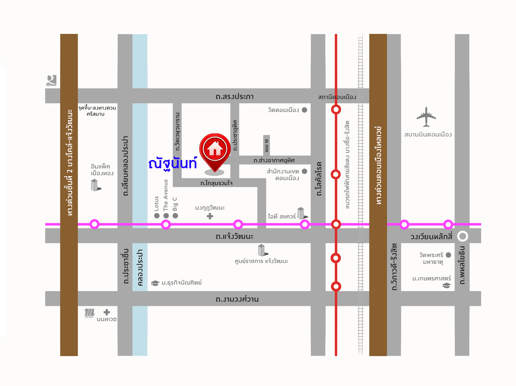 บ้านแฝดมือสอง ใกล้สนามบินดอนเมือง! ม.ณัฐนันท์ ดอนเมือง-สรงประภา เนื้อที่ 38.9 ตร.ว. ฟังก์ชั่น 3 ห้องนอน 2 ห้องน้ำ บ้านสวยต่อเติมพร้อมเข้าอยู่! บนทำเลดีที่สุด เชื่อมต่อหลายเส้นทาง ใกล้รถไฟฟ้า "สถานีดอนเมือง" และทางด่วนอุตราภิมุข