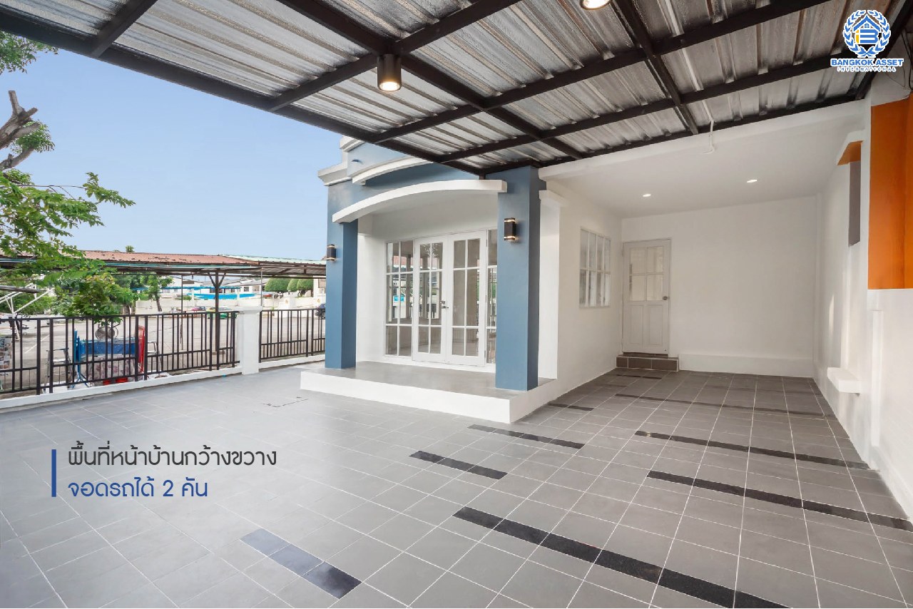 บ้านมือสองตกแต่งใหม่ ม.บุศรินทร์ วงแหวน (บ้านกล้วย-ไทรน้อย) #หลังมุม โซนที่ดีที่สุดในโครงการ! วิวหน้าสวนและติดพื้นที่ส่วนกลาง เนื้อที่ 40.1 ตร.ว. คุณภาพแบรนด์ L&H ฟังก์ชั่นครบ 3 ห้องนอน 2 ห้องน้ำ 2 ที่จอดรถ ตอบโจทย์ทุกการอยู่อาศัย บนทำเลคุณภาพ! ใกล้เซ็นทรัลเวสต์เกต และ เพียง 10 นาทีถึงรถไฟฟ้า "สถานีคลองบางไผ่"...