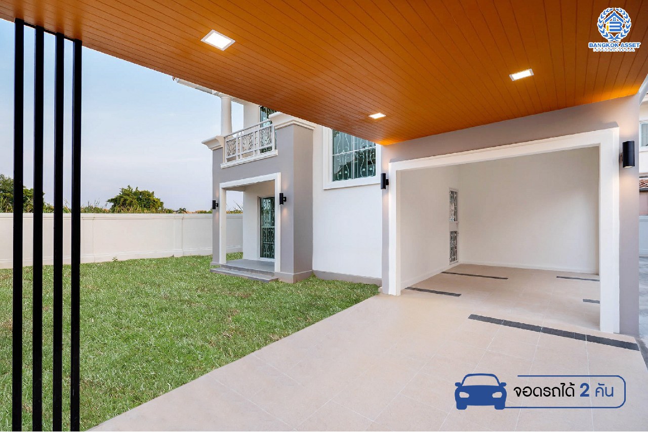 บ้านมือสองตกแต่งใหม่ หลังใหญ่ #แปลงมุม เนื้อที่ 59.8 ตร.ว. ม.ภัสสร14 บางใหญ่-กาญจนาฯ (ซ.กันตนา) ดีไซน์สวย พื้นที่สนามหญ้ากว้าง รองรับทุกกิจกรรมความสุข ฟังก์ชั่น 3 ห้องนอน 2 ห้องน้ำ 2 ที่จอดรถ บนทำเลศักยภาพ ใกล้เซ็นทรัลเวสต์เกต และเพียง 10 นาทีถึงจุดขึ้นทางด่วน "ศรีรัช"...