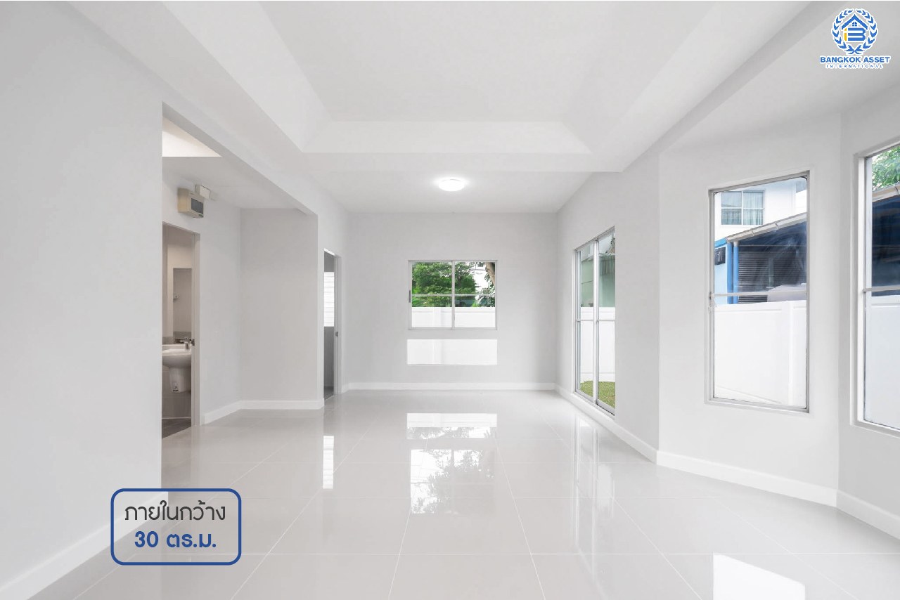 บ้านมือสองตกแต่งใหม่ ม.พฤกษ์ลดา1 บางใหญ่-เซ็นทรัลเวสต์เกต บ้านเดี่ยวคุณภาพ LH เนื้อที่ 50 ตร.ว. พร้อมฟังก์ชั่น 3 ห้องนอน 2 ห้องน้ำ 2 ที่จอดรถ เดินทางสะดวกสบาย บนเส้นทางสายหลัก "กาญจนาภิเษก" ใกล้เซ็นทรัลเวสต์เกต และเพียง 10 นาทีถึง รถไฟฟ้า "สถานีคลองบางไผ่"