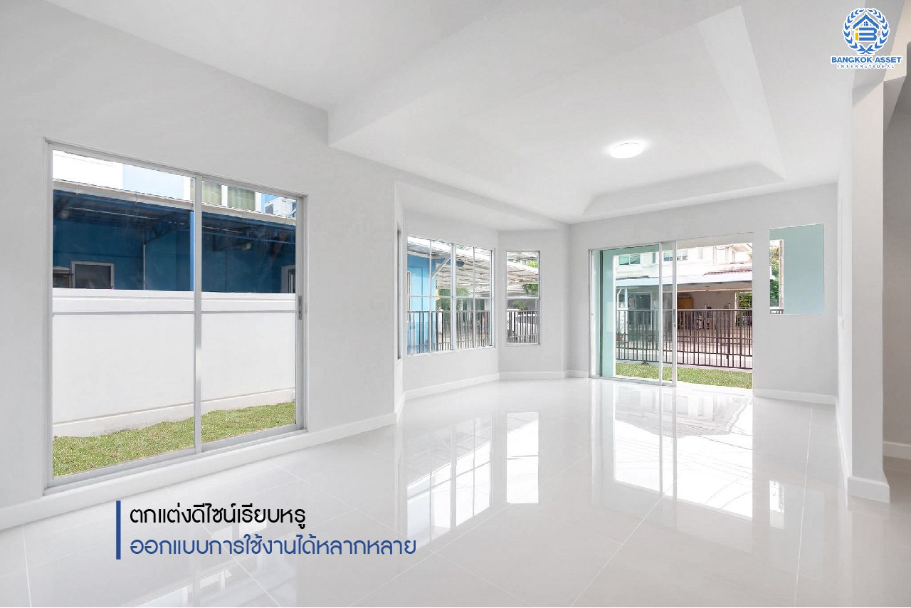 บ้านมือสองตกแต่งใหม่ ม.พฤกษ์ลดา1 บางใหญ่-เซ็นทรัลเวสต์เกต บ้านเดี่ยวคุณภาพ LH เนื้อที่ 50 ตร.ว. พร้อมฟังก์ชั่น 3 ห้องนอน 2 ห้องน้ำ 2 ที่จอดรถ เดินทางสะดวกสบาย บนเส้นทางสายหลัก "กาญจนาภิเษก" ใกล้เซ็นทรัลเวสต์เกต และเพียง 10 นาทีถึง รถไฟฟ้า "สถานีคลองบางไผ่"