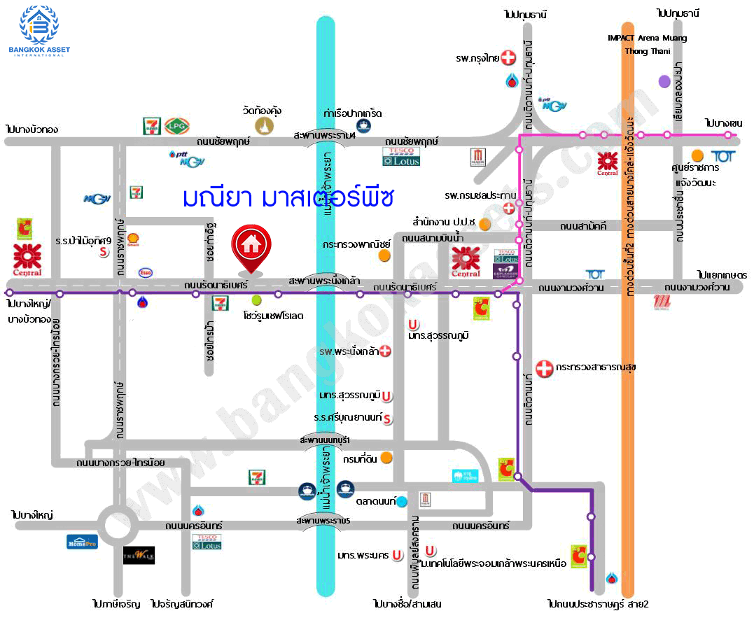 บ้านเดี่ยวมือสองนนทบุรี ม.มณียา มาสเตอร์พีซ รัตนาธิเบศร์ เนื้อที่กว้าง 149.50 ตร.ว. ฟังก์ชั่นจัดเต็ม 5 ห้องนอน 4 ห้องน้ำ จอดรถได้ถึง 4 คัน พร้อมบรรยากาศโครงการแบบ Luxury บนทำเลเชื่อมต่อทุกการเดินทาง เพียง 400ม.ถึง MRTไทรม้า ใกล้จุดขึ้นทางด่วนงามวงศ์วาน