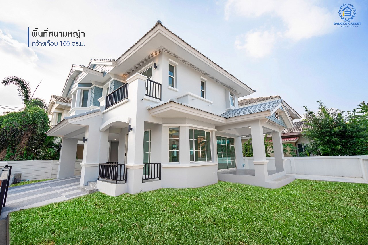 บ้านมือสองตกแต่งใหม่ แบรนด์ LH ม.มัณฑนา เพชรเกษม81 หลังใหญ่กว้างขวาง พร้อมรองรับทุกความสุข บนเนื้อที่ 64.9 ตร.ว. ฟังก์ชั่น 3 ห้องนอน 3 ห้องน้ำ สนามหญ้าด้านข้างกว้างเกือบ 100 ตร.ม. บนทำเลใกล้The Mallบางแค และเชื่อมสู่ ถ.พุทธมณฑลสาย4 เพียง 5 นาที*