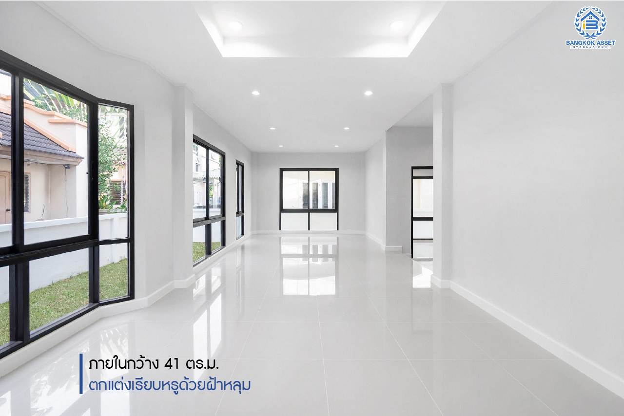 บ้านมือสองตกแต่งใหม่ แบรนด์ Q.House ม.ลัดดารมย์ ปิ่นเกล้า-กาญจนาภิเษก หลังใหญ่ตกแต่งเรียบหรู เนื้อที่ 66.5 ตร.ว. ฟังก์ชั่นจัดเต็ม 3 ห้องนอน 3 ห้องน้ำ 3 ที่จอดรถ บนทำเลศักยภาพ ติดถนนกาญจนาภิเษก ใกล้วงเวียนพระราม5, ทางด่วน "กาญจนาภิเษก" รถไฟฟ้า "สถานีตลาดบางใหญ่" และเพียง 10 นาทีถึงเซ็นทรัลเวสต์เกต