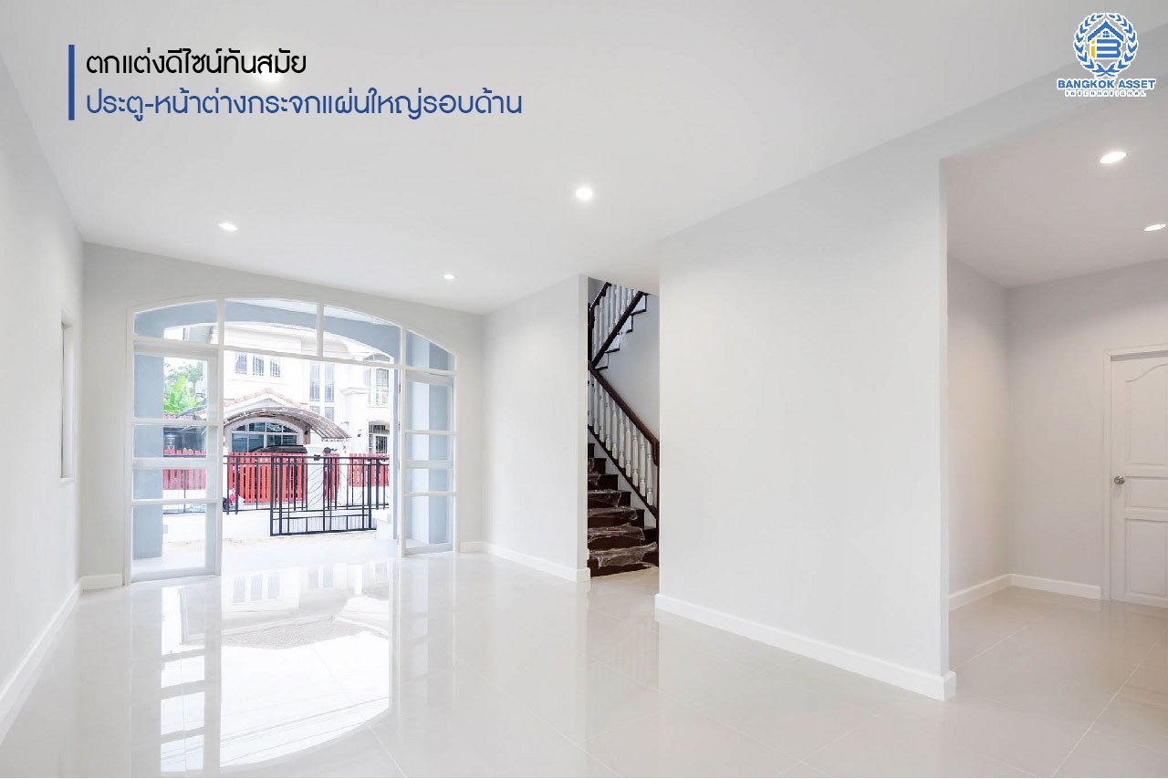 บ้านมือสองตกแต่งใหม่ ม.ภัสสร8 กาญจนาภิเษก (ซ.กันตนา) หลังใหญ่ดีไซน์สวย เนื้อที่ 68.1 ตร.ว. ฟังก์ชั่น 3 ห้องนอน 3 ห้องน้ำ 2 ที่จอดรถ โซนต้นโครงการเดินทางสะดวก บนทำเลศักยภาพ โครงการติดถนนใหญ่ เข้า-ออกสะดวก ใกล้เซ็นทรัลเวสต์เกต รถไฟฟ้า "สถานีตลาดบางใหญ่" และจุดขึ้นทางด่วน "ศรีรัช"