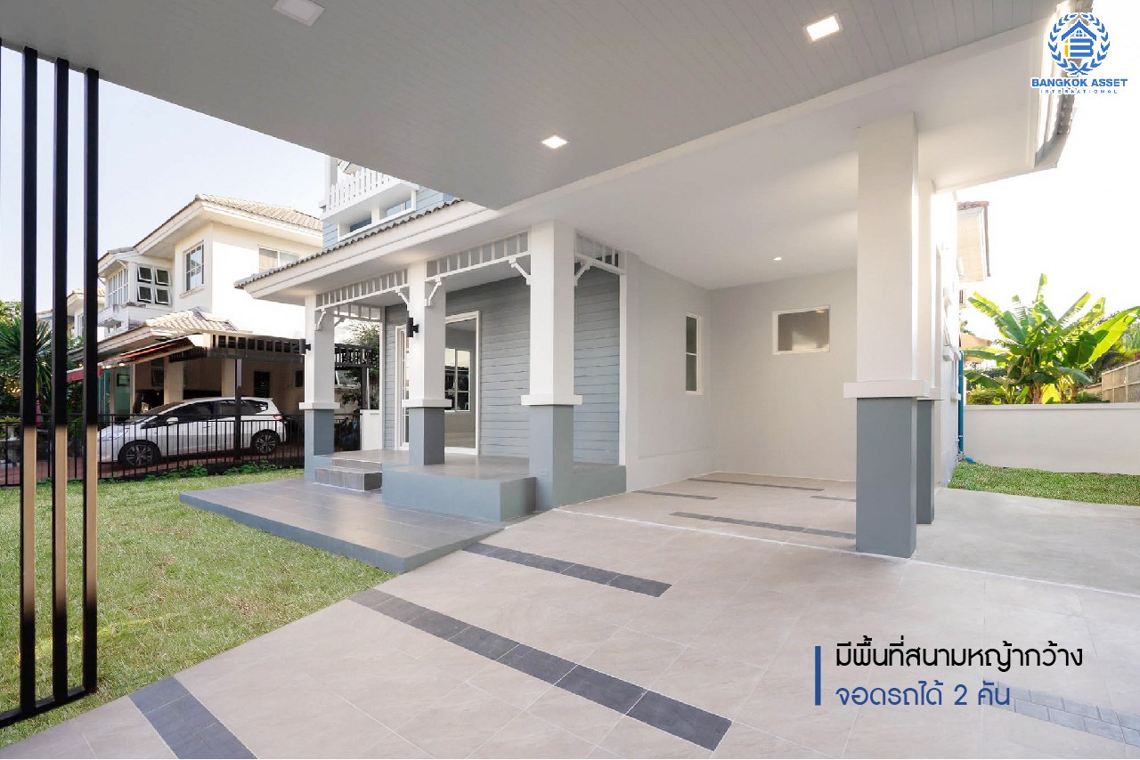 บ้านมือสองตกแต่งใหม่ คุณภาพ LH โครงการ มัณฑนา ปิ่นเกล้า-พระราม5 บรรยากาศเงียบสงบ มีความเป็นส่วนตัว เนื้อที่ 60 ตร.ว. ฟังก์ชั่น 3 ห้องนอน 2 ห้องน้ำ 2 ที่จอดรถ facility ครบครัน! บนทำเลเดินทางสะดวก หน้าโครงการติดถนนนครอินทร์ ใกล้วงเวียนพระราม5 และจุดขึ้นทางด่วน "ศรีรัช"...