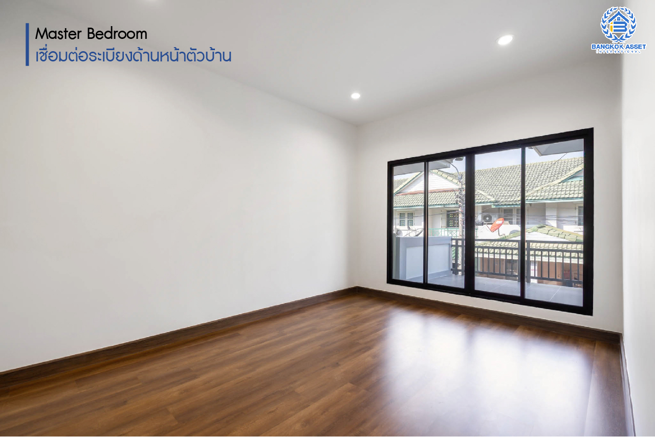 บ้านมือสองตกแต่งใหม่ โครงการ พฤกษา25 บางใหญ่ เนื้อที่ 18 ตร.ว. ฟังก์ชั่น 3 ห้องนอน 2 ห้องน้ำ บนทำเลดีที่สุด เชื่อมต่อ รถไฟฟ้าสายสีม่วง เพียง 15 นาที