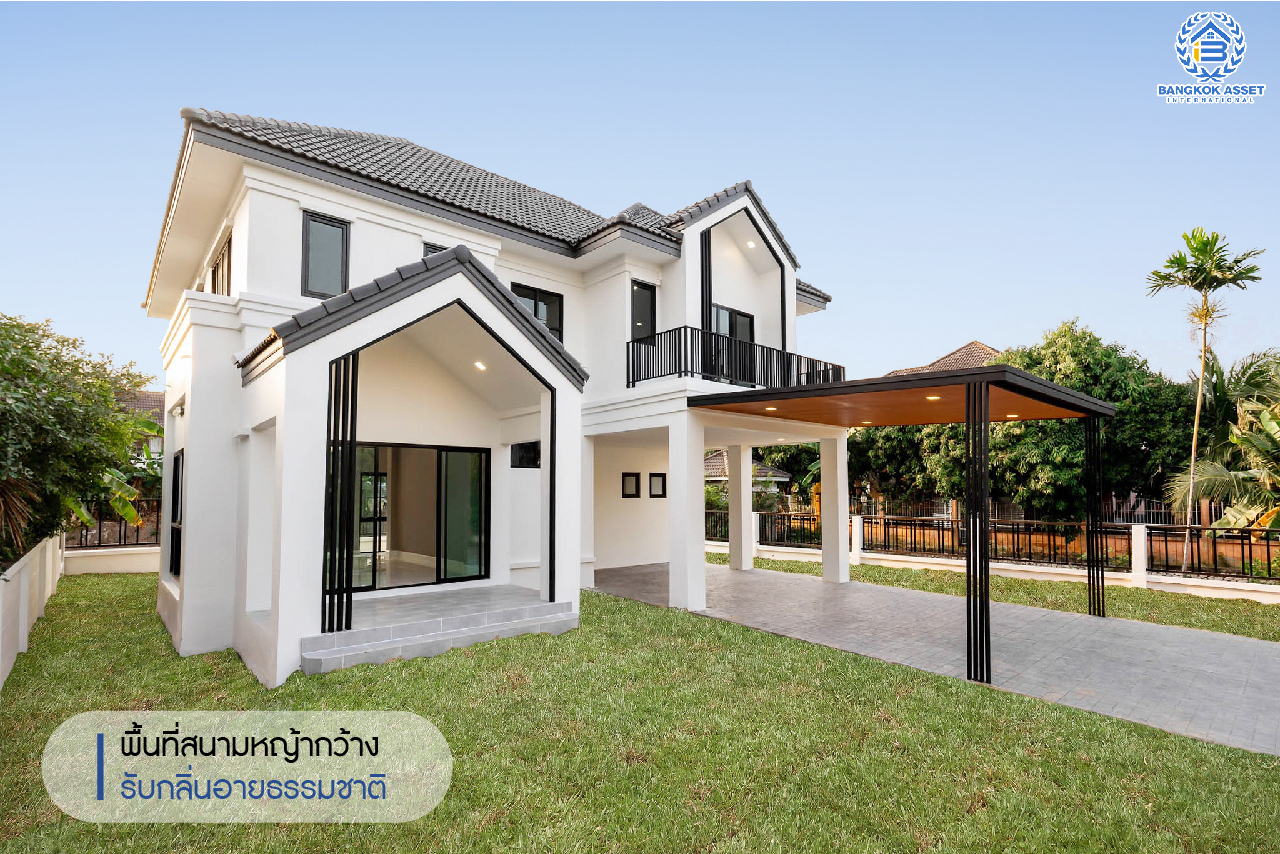 บ้านมือสองตกแต่งใหม่ หลังใหญ่ ม.กฤษดานคร31 ปิ่นเกล้า ถนนบรมราชชนนี เนื้อที่กว้าง 100.6 ตร.ว. ฟังก์ชั่น 3 ห้องนอน 3 ห้องน้ำ 4 ที่จอดรถ บนทำเลศักยภาพใกล้ทางคู่ขนานลอยฟ้าบรมราชชนนี ม.มหิดล และ เพียง 10 นาทีถึงเซ็นทรัลปิ่นเกล้า