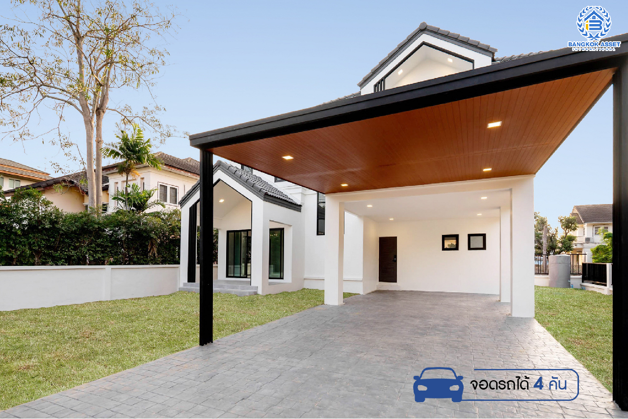 บ้านมือสองตกแต่งใหม่ หลังใหญ่ ม.กฤษดานคร31 ปิ่นเกล้า ถนนบรมราชชนนี เนื้อที่กว้าง 100.6 ตร.ว. ฟังก์ชั่น 3 ห้องนอน 3 ห้องน้ำ 4 ที่จอดรถ บนทำเลศักยภาพใกล้ทางคู่ขนานลอยฟ้าบรมราชชนนี ม.มหิดล และ เพียง 10 นาทีถึงเซ็นทรัลปิ่นเกล้า