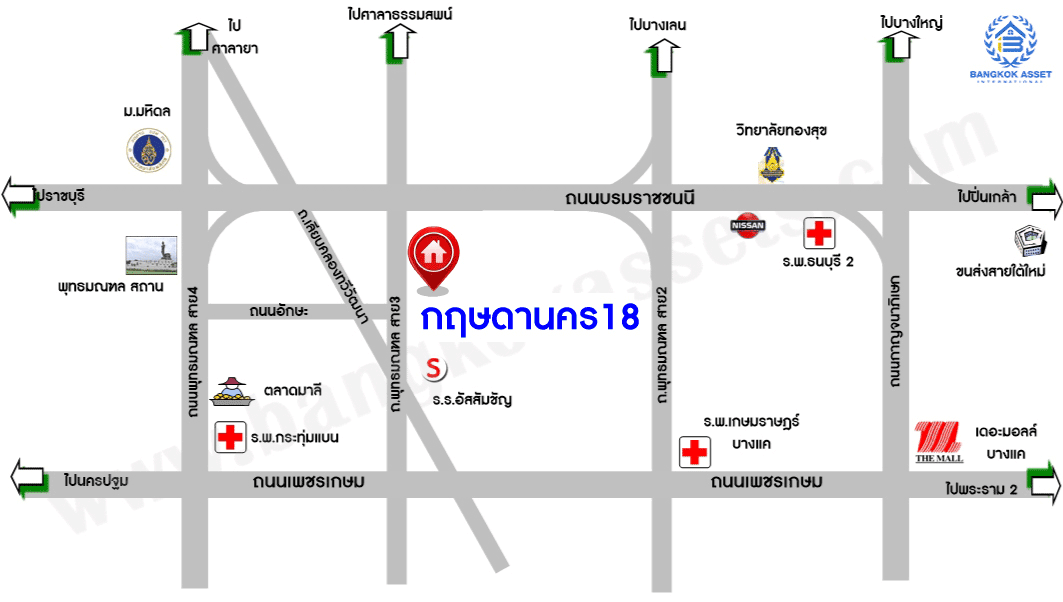 คฤหาสน์ตกแต่งใหม่ ดีไซน์สุด Luxury ม.กฤษดานคร18 บรมราชชนนี หลังมุม เนื้อที่ 77 ตร.ว. บนพื้นที่ใช้สอยมากถึง 320 ตร.ม. อีกระดับของฟังก์ชัน 6 ห้องนอน 2 ห้องน้ำ 1 ห้องอเนกประสงค์ จอดรถได้ 2 คัน บรรยากาศสุด Private บนทำเลศักยภาพเชื่อมต่อหลายเส้นทาง ใกล้เซ็นทรัลปิ่นเกล้า ม.มหิดล , ทางด่วน "กาญจนาภิเษก"...