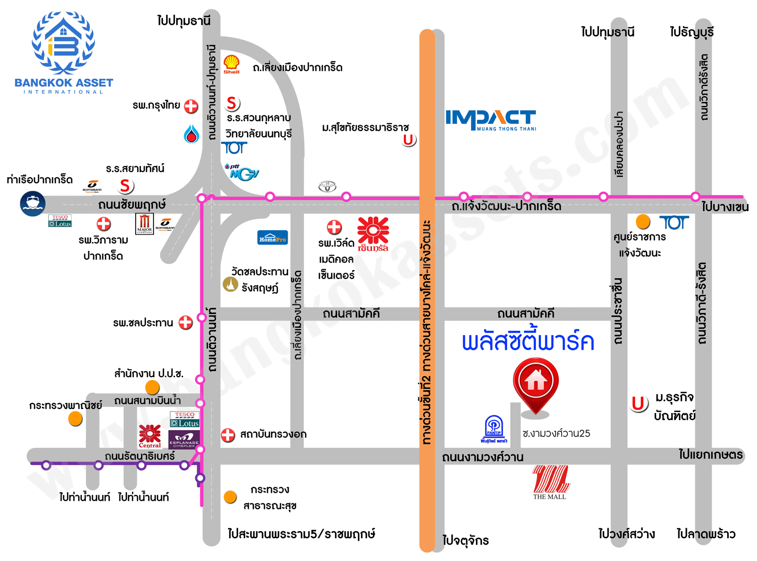 บ้านมือสองตกแต่งใหม่ แบรนด์หรู Sansiri โครงการ พลัสซิตี้พาร์ค งามวงศ์วาน25 ทาวน์โฮม 3 ชั้น ใจกลางเมือง เนื้อที่ 21.3 ตร.ว. ฟังก์ชันพร้อม 3 ห้องนอน 3 ห้องน้ำ จอดรถได้ 2 คัน บนทำเลศักยภาพ เข้า-ออกได้ 3 เส้นทาง ใกล้แหล่ง Community ชั้นนำ เดอะมอลล์งามวงศ์วาน ทางด่วน "งามวงศ์วาน" และรถไฟฟ้า "สถานีศูนย์ราชการนนทบุรี"