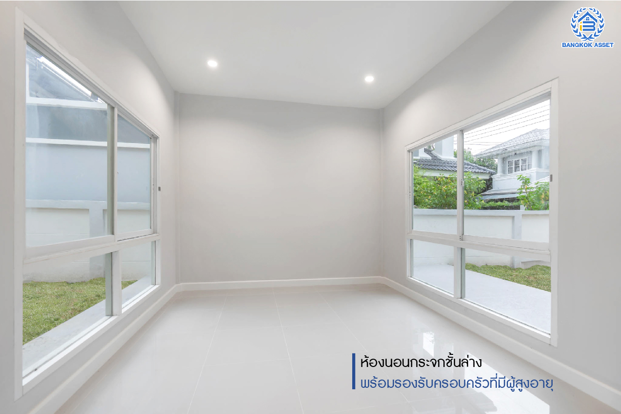 บ้านมือสองตกแต่งใหม่ ม.มณีรินทร์ รัตนาธิเบศร์ แบรนด์ Property Perfect หลังใหญ่ เนื้อที่ 60 ตร.ว. ฟังก์ชันจัดเต็ม 4 ห้องนอน 3 ห้องน้ำ 1 ห้องอเนกประสงค์ จอดรถได้ 2 คัน บนทำเลศักยภาพ ใกล้ทางด่วนงามวงศ์วาน และเพียง 10 นาที ถึงรถไฟฟ้า "สถานีบางรักน้อยท่าอิฐ"