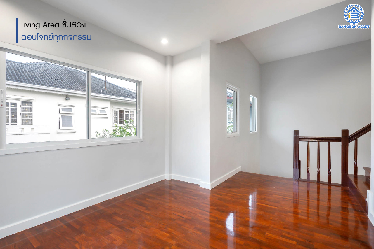 บ้านมือสองตกแต่งใหม่ ม.มณีรินทร์ รัตนาธิเบศร์ แบรนด์ Property Perfect หลังใหญ่ เนื้อที่ 60 ตร.ว. ฟังก์ชันจัดเต็ม 4 ห้องนอน 3 ห้องน้ำ 1 ห้องอเนกประสงค์ จอดรถได้ 2 คัน บนทำเลศักยภาพ ใกล้ทางด่วนงามวงศ์วาน และเพียง 10 นาที ถึงรถไฟฟ้า "สถานีบางรักน้อยท่าอิฐ"