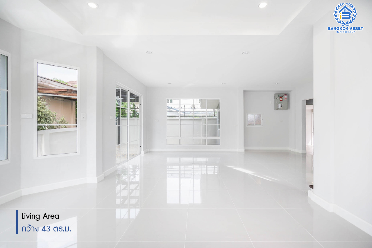 บ้านมือสองตกแต่งใหม่ แบรนด์ LH ม.ชัยพฤกษ์ บางบัวทอง หลังใหญ่ เนื้อที่ 67.3 ตร.ว. ฟังก์ชัน 4 ห้องนอน 3 ห้องน้ำ จอดรถ 2 คัน พร้อม facilities ครบครัน บนทำเลเดินทางสะดวก ติดถนนบางกรวย-ไทรน้อย ใกล้เซ็นทรัลเวสต์เกต และรถไฟฟ้าสายสีม่วง "สถานีบางพลู"...