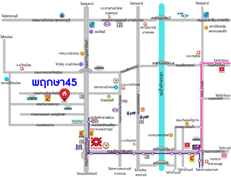 ทาวน์เฮ้าส์มือสองย่านนทบุรี ม.พฤกษา 45 บางใหญ่-ลาดปลาดุก เนื้อที่ 16 ตร.ว. ฟังก์ชัน 3 ห้องนอน 2 ห้องน้ำ  บ้านสวย พร้อมอยู่ บนทำเลที่เดินทางสะดวก ใกล้รถไฟฟ้าสายสีม่วง สถานี "คลองบางไผ่" และ ใกล้เซ็นทรัลเวสต์เกต...