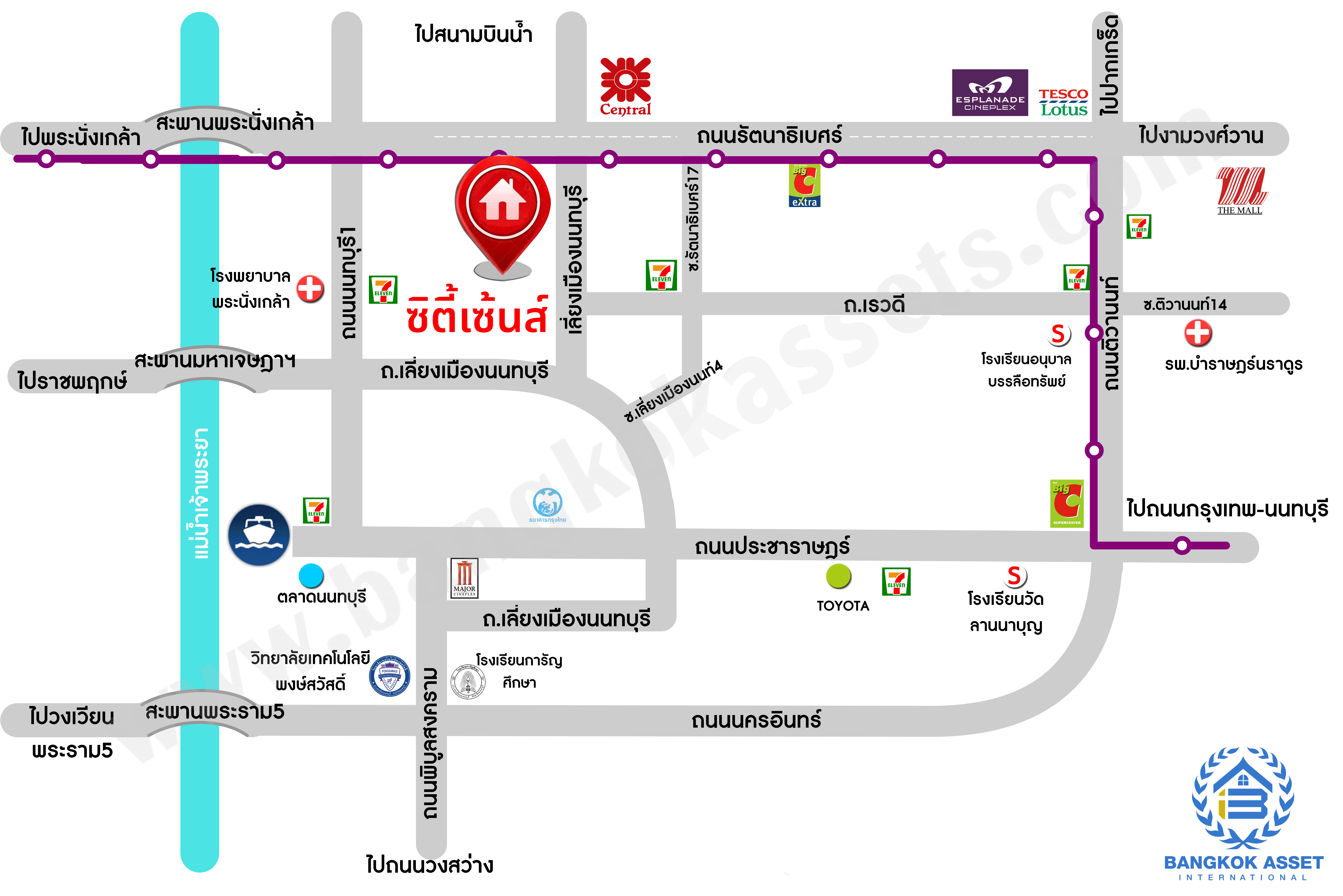 ทาวน์เฮ้าส์มือสองย่านนนทบุรี ม.ซิตี้เซนส์ รัตนาธิเบศร์-เลี่ยงเมืองนนท์ หลังมุม! บนเนื้อที่ 27.10 ตร.ว. มาพร้อมฟังก์ชัน 3 ห้องนอน 2 ห้องน้ำ 2 ที่จอดรถ บ้านหันทิศใต้รับลม รับเงินไหลมาเทมา ใกล้เซ็นทรัลรัตนาธิเบศร์ และรถไฟฟ้าสายสีม่วง "สถานีแยกนนทบุรี 1"...