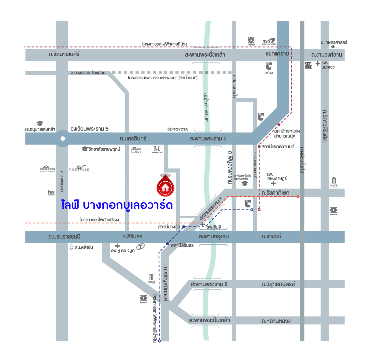 *****บ้านเดี่ยวมือสองนนทบุรี หมู่บ้าน ไลฟ์บางกอกบูเลอวาร์ด พระราม5 หลังมุม วิวสวน หน้าบ้านไม่ชนใคร จากแบรนด์ SC ASSET ฟังก์ชัน 3ห้องนอน 3 ห้องน้ำ 2 ที่จอดรถ พร้อมเฟอร์นิเจอร์บิวท์อินทั้งหลัง รองรับครอบครัวใหญ่  บนที่สุดแห่งทำเล เพียง 5 นาทีจาก MRT สถานีแยกติวานนท์ เชื่อมต่อทุกความลงตัวสู่ชีวิตสมบูรณ์แบบใกล้ถนนนครอินทร์ ถนนราชพฤกษ์ เดินทางสะดวกเหมือนอยู่ในเมือง