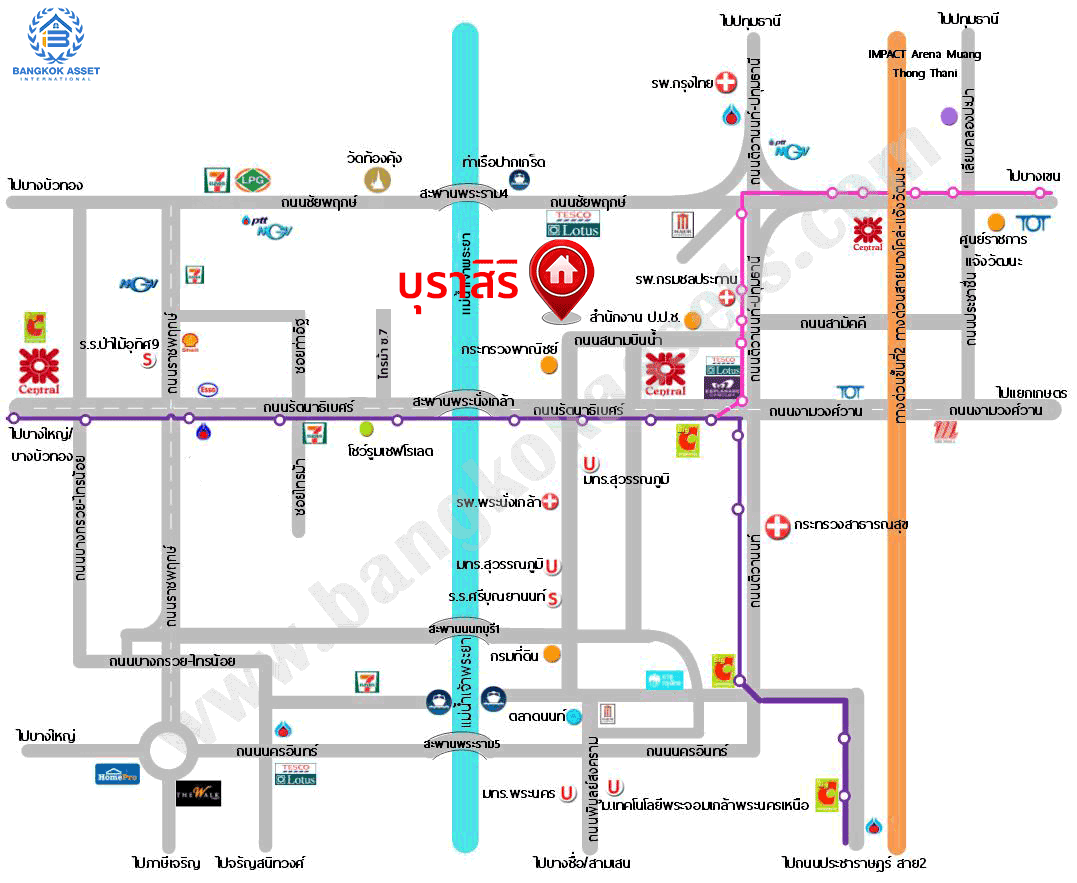 *****บ้านเดี่ยวมือสองนนทบุรี ทำเลโซนเมือง! แบรนด์ แสนสิริ* ม.บุราสิริ สนามบินน้ำ บ้านต่อเติมพร้อมอยู่ บนเนื้อที่ 112 ตร.ว. ฟังก์ชั่น 7 ห้องนอน 7 ห้องน้ำ 4 ที่จอด ภายในกว้างขวางเแบ่งเป็นสัดส่วน แถมฟรี !! เครื่องปรับอากาศ 10 เครื่อง, เครื่องทำน้ำอุ่น 5 เครื่อง บิ้วท์อินท์จัดเต็มทั้งหลัง! บนสุดยอดทำเลทอง ใกล้เซ็นทรัลรัตนาธิเบศร์ และ MRT สายสีม่วง "สถานีแยกนนทบุรี1"