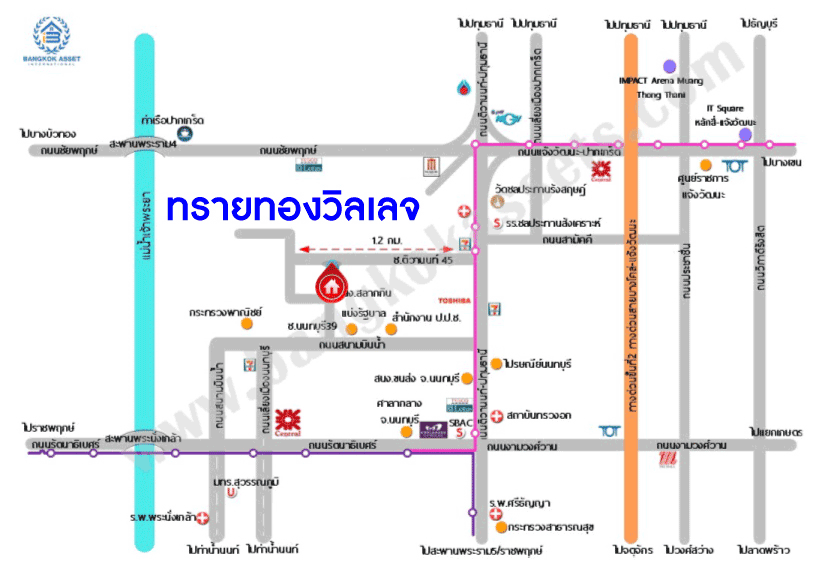 *****ทาวน์เฮ้าส์มือสองย่านนนทบุรี ม.ทรายทองวิลเลจ ติวานนท์ 45 เนื้อที่เยอะถึง 22 ตร.ว. ฟังก์ชัน 3 ห้องนอน 2 ห้องน้ำ 1 ที่จอดรถ บนทำเลเชื่อมต่อใจกลางเมือง ใกล้ห้าแยกปากเกร็ด, เซ็นทรัลแจ้งวัฒนะ, เซ็นทรัลรัตนาธิเบศร์, และรถไฟฟ้าสายสีชมพู "สถานีกระทรวงสาธารณสุข"