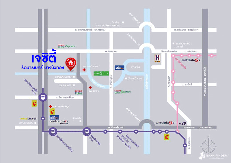 *****ทาวน์เฮ้าส์มือสองย่านนนทบุรี ม.เจซิตี้ รัตนาธิเบศร์-บางบัวทอง หลังมุม! บนเนื้อที่มากถึง 20.5 ตร.ว. ฟังก์ชัน 3 ห้องนอน 2 ห้องน้ำ 2 ที่จอดรถ แถมเฟอร์ฯ บิวท์อิน และ 1 เครื่องดูดควัน บนทำเลเยี่ยม เพียง 15 นาทีก็ถึงรถไฟฟ้าสายสีม่วง "สถานีบางพลู" ใกล้ทางด่วน "กาญจนาภิเษก"