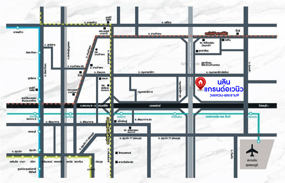 ทาวน์เฮ้าส์มือสองย่านกรุงเทพมหานคร ม.นลิน แกรนด์ อเวนิว วงแหวน-พระราม9 เนื้อที่ 24.2 ตร.ว. ฟังก์ชัน 4 ห้องนอน 4 ห้องน้ำ 1 ที่จอดรถ แถมฟรี! 4 เครื่องปรับอากาศ พร้อมของแถม ใกล้สนามบินสุวรรณภูมิ, พระราม 9 และรถไฟฟ้าแอร์พอร์ตลิ้งค์ "สถานีบ้านทับช้าง"...