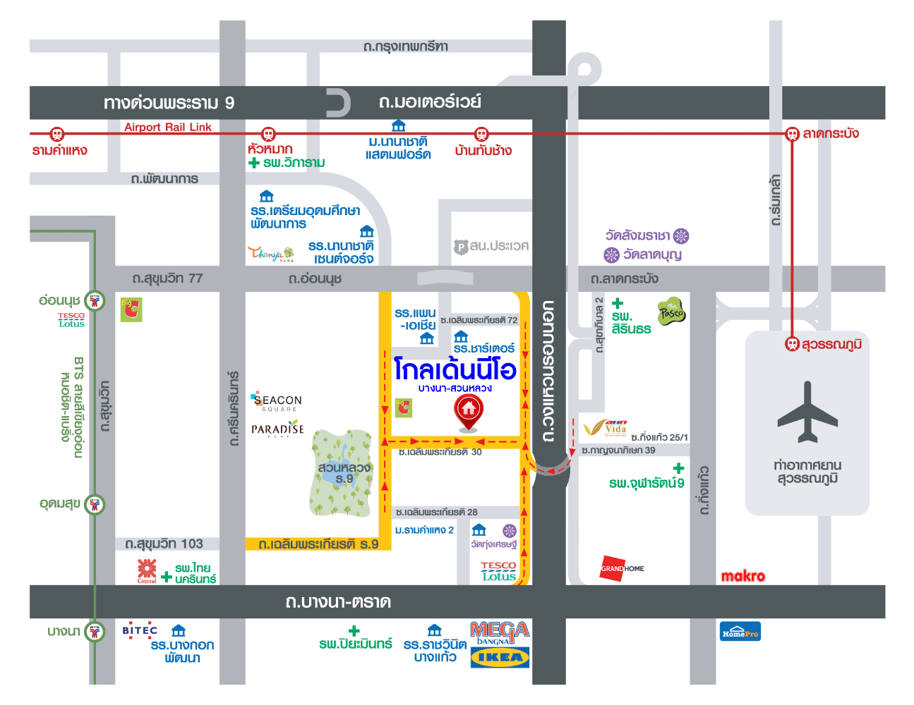 *****บ้านแฝดมือสองย่านกรุงเทพฯ ม.โกลเด้นนีโอ บางนา-สวนหลวง เนื้อที่ 35.71 ตร.ว. ฟังก์ชัน 4 ห้องนอน 3 ห้องน้ำ 2 ที่จอดรถ บ้านสวยสภาพดี บนทำเลแห่งการเดินทาง ใกล้สนามบิสุวรรณภูมิ, รถไฟฟ้าแอร์พอร์ต เรล ลิงก์ "สถานีซีคอน" และทางด่วน "บูรพาวิถี"