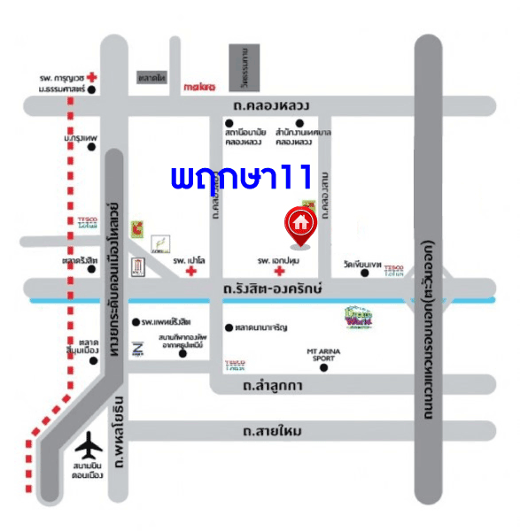 *****ทาวน์เฮ้าส์มือสองย่านปทุมธานี ม.พฤกษา11 รังสิต-นครนายก เนื้อที่ 18 ตร.ว. ฟังก์ชัน 3 ห้องนอน 2 ห้องน้ำ 1 ที่จอดรถ แถมฟรี! 1 เครื่องปรับอากาศ บนทำเลเยี่ยม เข้าเมืองสะดวก ใกล้ฟิวเจอร์พาร์ค รังสิต และทางด่วน "มอเตอร์เวย์ คลอง5" ราคาสุดคุ้ม!