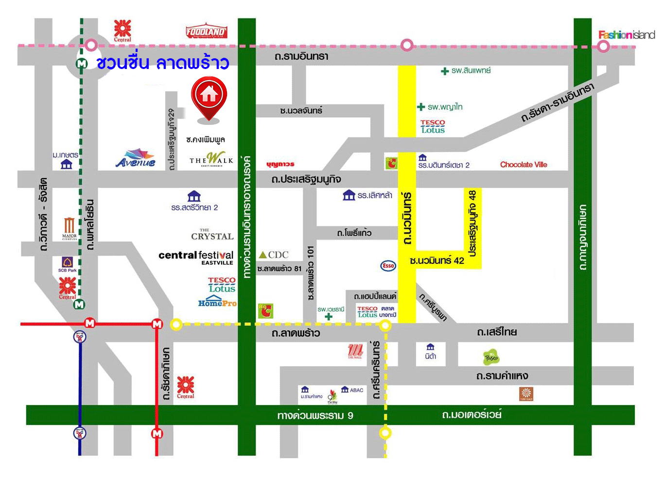 *****บ้านเดี่ยวมือสองย่านกรุงเทพฯ ม.ชวนชื่น ลาดพร้าว-รามอินทรา (ซ.สุคนธ์สวัสดิ์34) เนื้อที่กว้างขวางกว่า 87 ตร.ว. หลังใหญ่พร้อมอยู่  มีเฟอร์นิเจอร์บิ้วอินท์ทั้งหลัง! กับสุดยอดทำเล ใจกลางห้างฯ ชั้นนำฟังก์ชัน 5 ห้องนอน 3 ห้องน้ำ ที่จอดรถ 3 คัน บนทำเลแห่งการเดินทาง ใกล้ทางด่วน "ฉลองรัช"