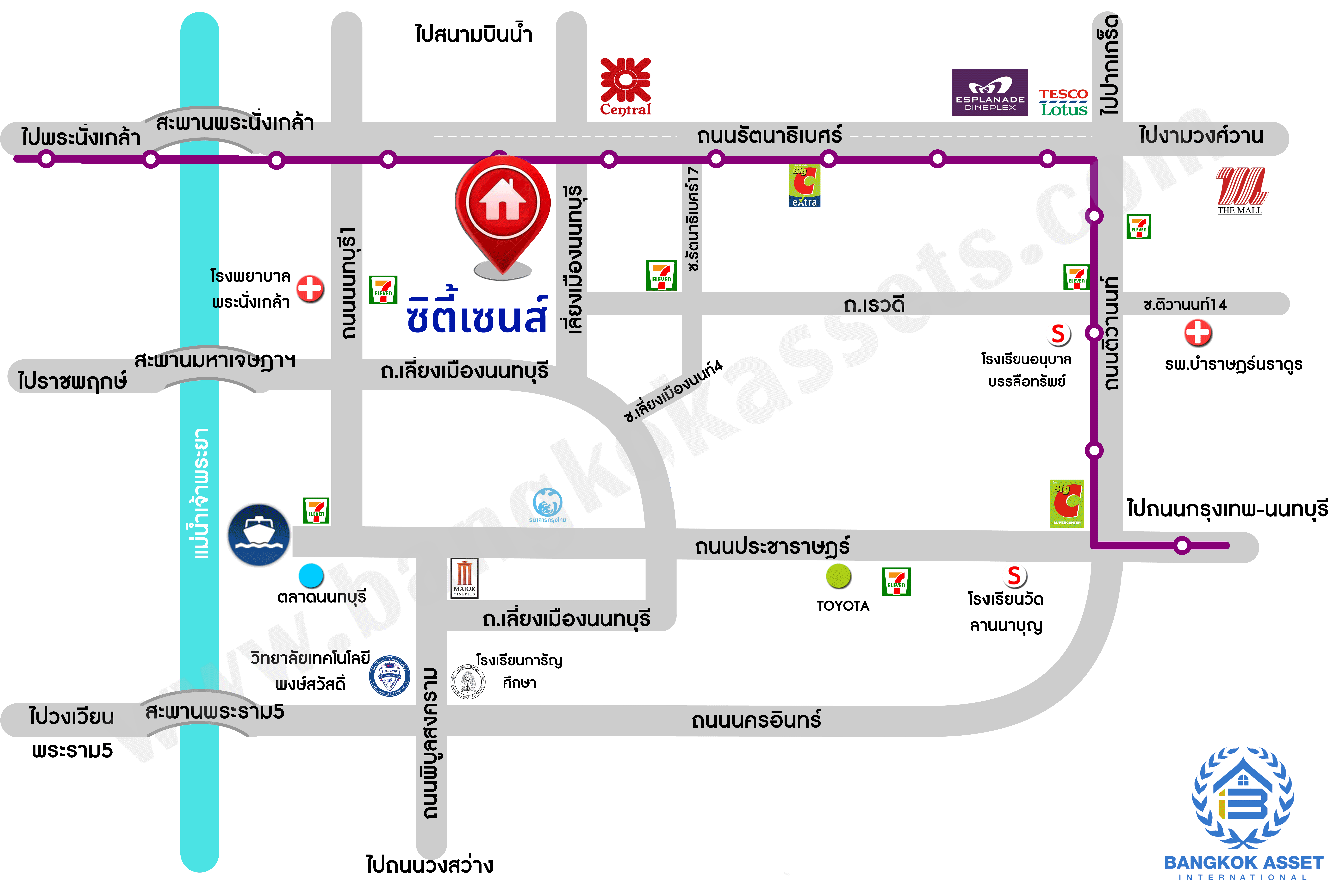 *****ทาวน์เฮ้าส์มือสองย่านนนทบุรี ม.ซิตี้เซนส์ รัตนาธิเบศร์-เลี่ยงเมืองนนท์ เนื้อที่ 20 ตร.ว. ฟังก์ชัน 3 ห้องนอน 2 ห้องน้ำ 2 ที่จอดรถ สภาพเยี่ยมสุด บนทำเลเดินทางสะดวก เพียง 10 นาทีถึงรถไฟฟ้าสายสีม่วง "สถานี แยกนนทบุรี 1"  จองเลย!