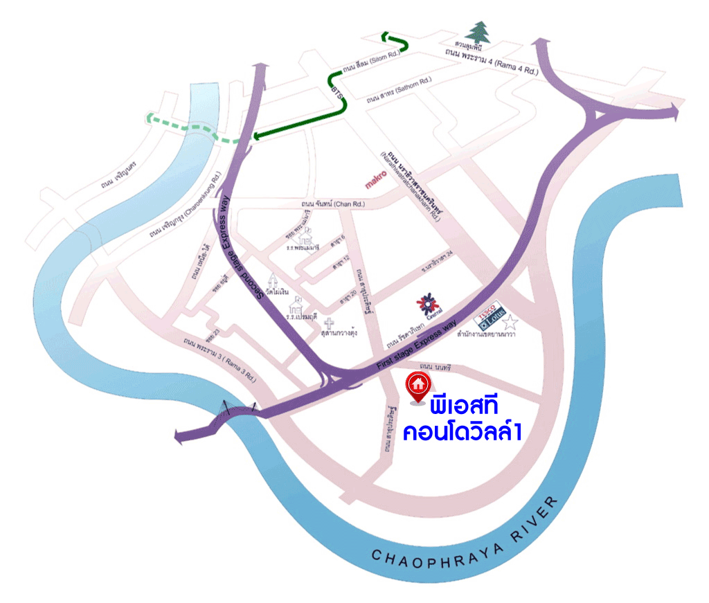 คอนโดมิเนียมมือสองย่านกรุงเทพฯ โครงการพี.เอส.ที คอนโดวิลล์1 รัชดาภิเษก เนื้อที่ 35.7 ตร.ม. ฟังก์ชัน 1 ห้องนอน 1 ห้องน้ำ 1 ที่จอดรถ บนทำเลใจกลางเมือง เพียง 10 นาทีก็ถึงรถไฟฟ้าสายสีเขียว "สถานีช่องนนทรี" ใกล้ทางด่วน "สาธุประดิษฐ์"