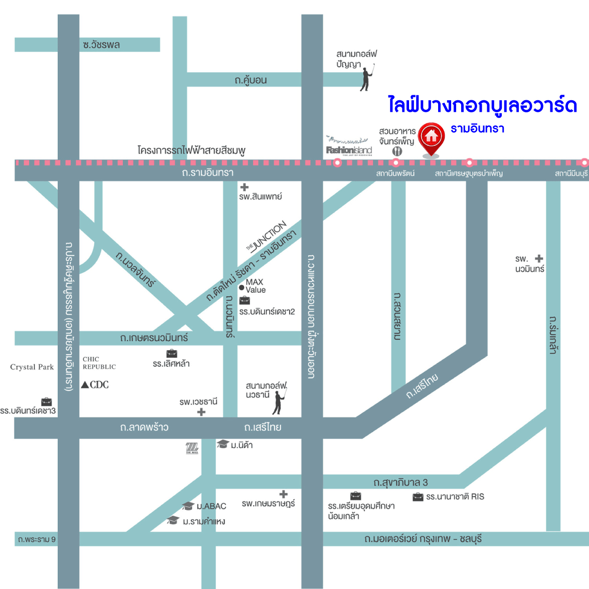 *****บ้านเดี่ยวมือสองย่านกรุงเทพฯ ม.ไลฟ์บางกอกบูเลอวาร์ด รามอินทรา เนื้อที่กว้างขวางเกือบ 65 ตร.ว. ฟังก์ชัน 4 ห้องนอน 4 ห้องน้ำ ที่จอดรถ 2 คัน บนทำเลแห่งการเดินทาง ใกล้รถไฟฟ้าสายสีชมพู "สถานีนพรัตนราชธานี" และทางด่วน "พระราม2-กาญจนาภิเษก"